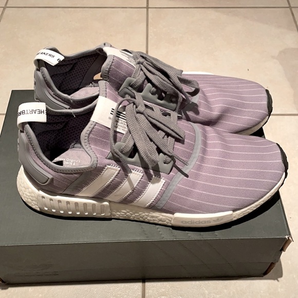 Adidas NMD bedwin - size 13 mens, grey colour with white stripes - Picture 5 of 9